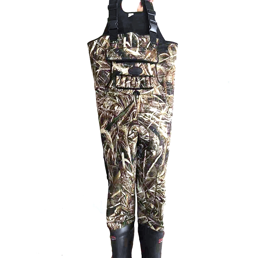 Waterproof Various Size Adult Camouflage Neoprene Breathable Fishing