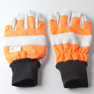 Cowhide Leather Cut Resistant Chain Saw Work Gloves