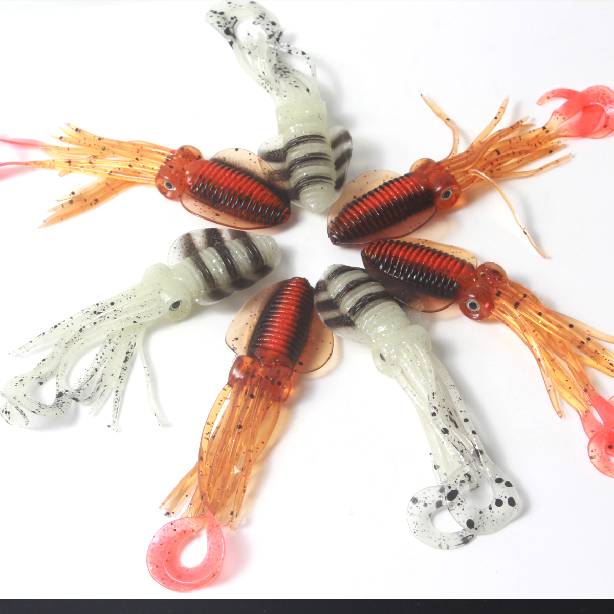 Colorful soft octpus skirt fishing lure