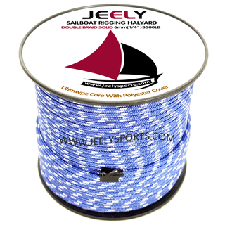 4mm 5mm 6mm 8mm 10mm 12mm 14mm Double Braided UHMWPE Core With Polyester Jacket Sailboat Rope Rigging Halyard