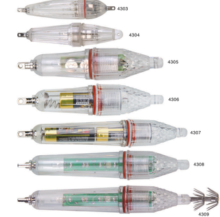 Waterproof Button Battery LED Squid Lamp to Attract Fish
