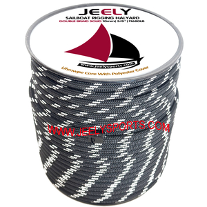 4mm 5mm 6mm 8mm 10mm 12mm 14mm Solid Double Braided UHMWPE Core With Polyester Cover Sheath Rope For Sailboat Yacht Halyard