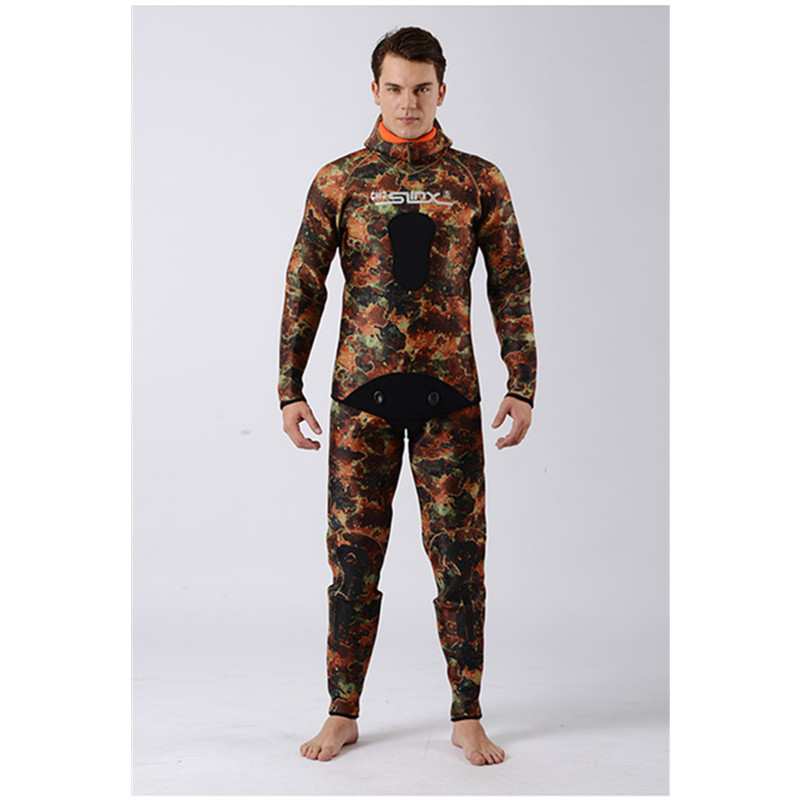 Men's Full Body Surfing Diving Camouflaged Wetsuits with Hood